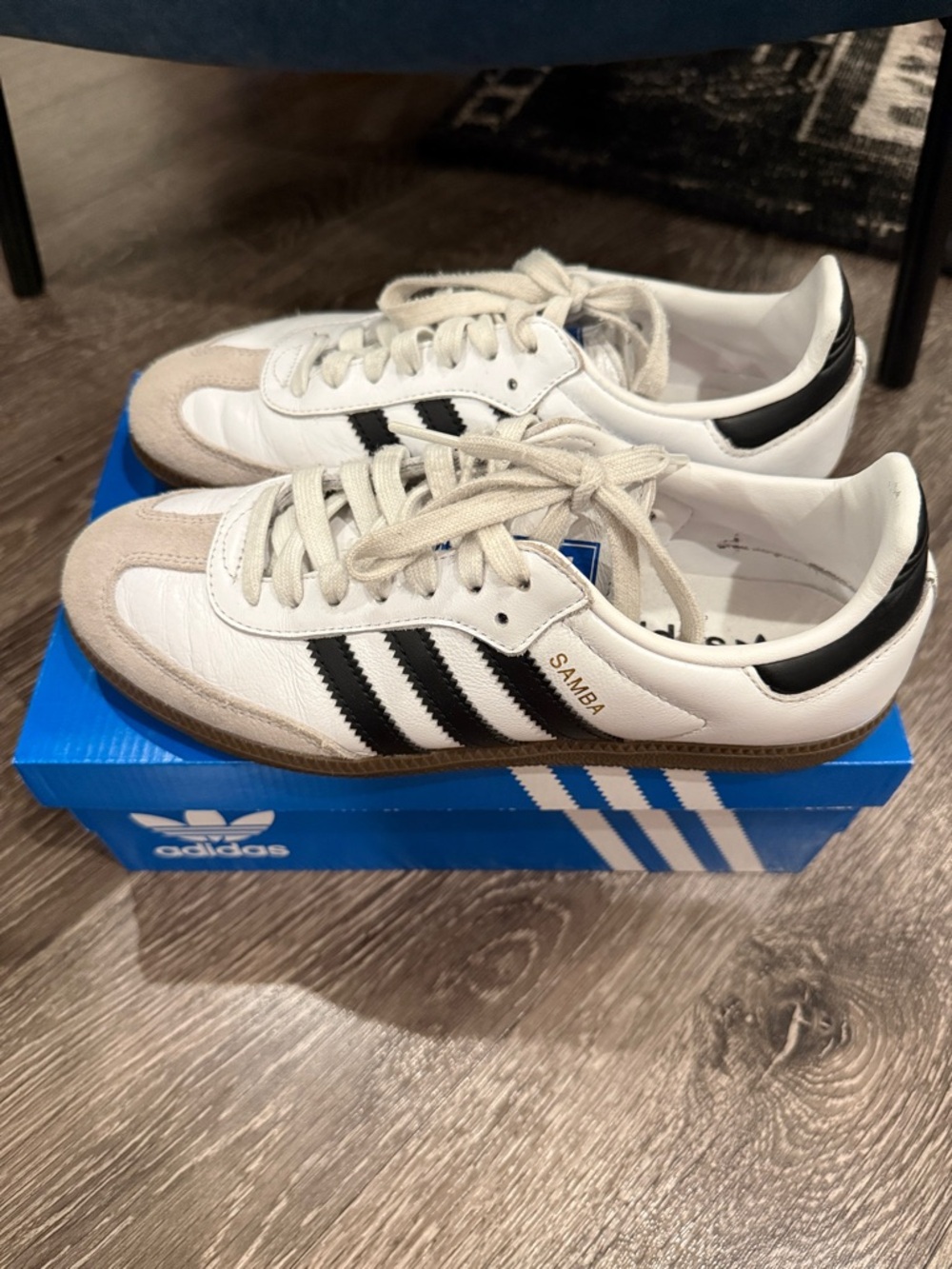 Adidas Samba OG White Black Gum Sole Sneakers Women’s 8.5